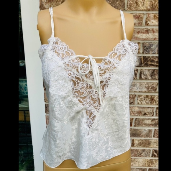 Vintage 80s/90s Victoria’s Secret Gold Label White Lace Lingerie Top - Picture 2 of 10